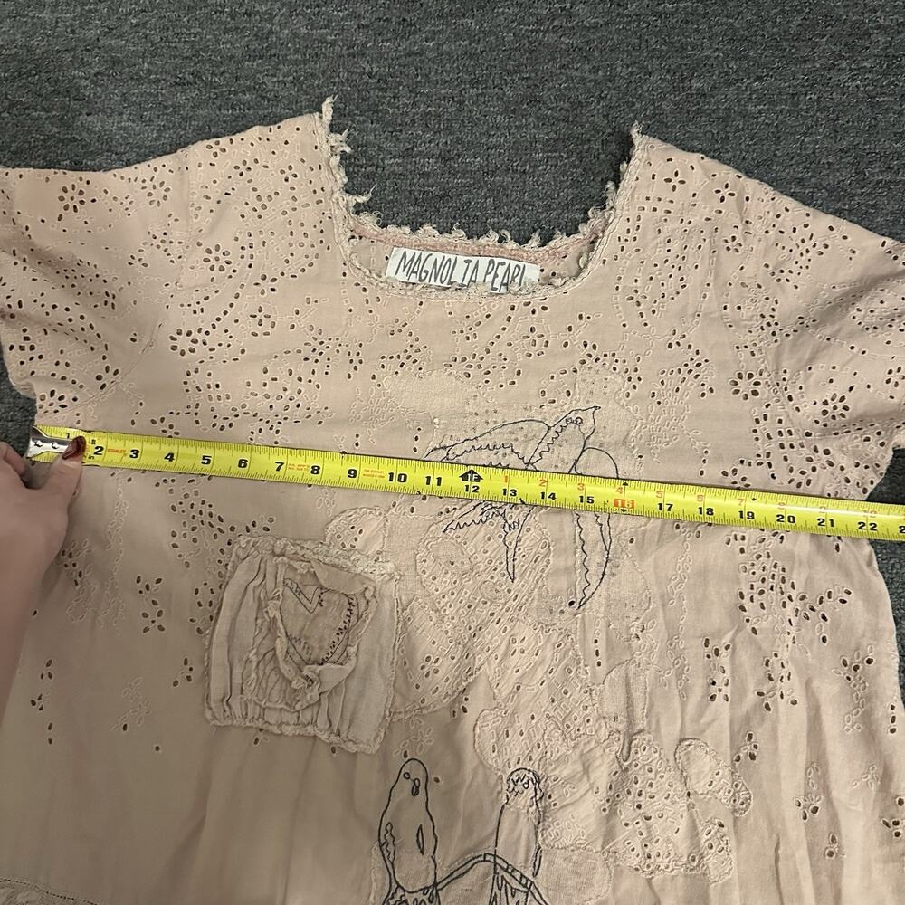 Magnolia Pearl Eyelet VIRGIE Dress Embroidered Birds Color Molly Gorgeous! - Picture 5 of 8